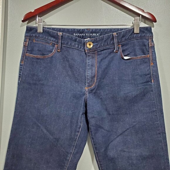 Banana Republic Women's Bootcut Indigo Dark Wash Mid-Rise Jeans EUC Sz 30 - Picture 3 of 12